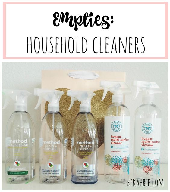 Empties: household cleaners