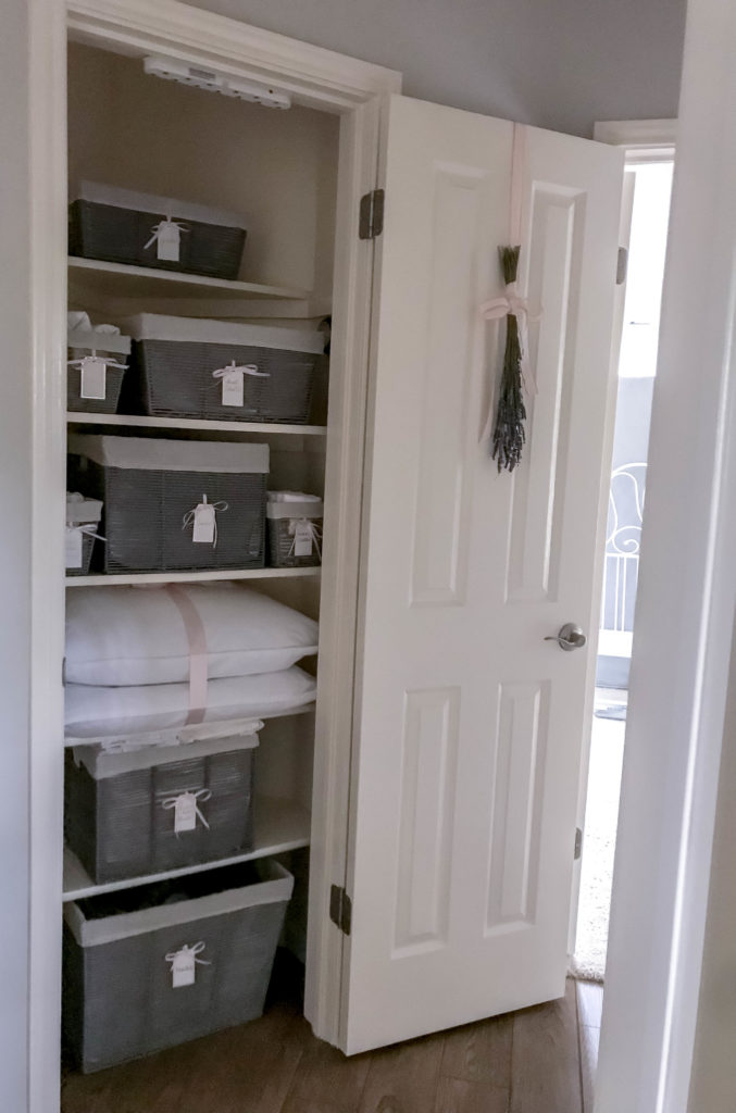 full view of whole linen closet inside